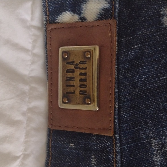 LINDA de MORRER bleached jeans 32X32 sz 40 Brazil - Picture 2 of 6